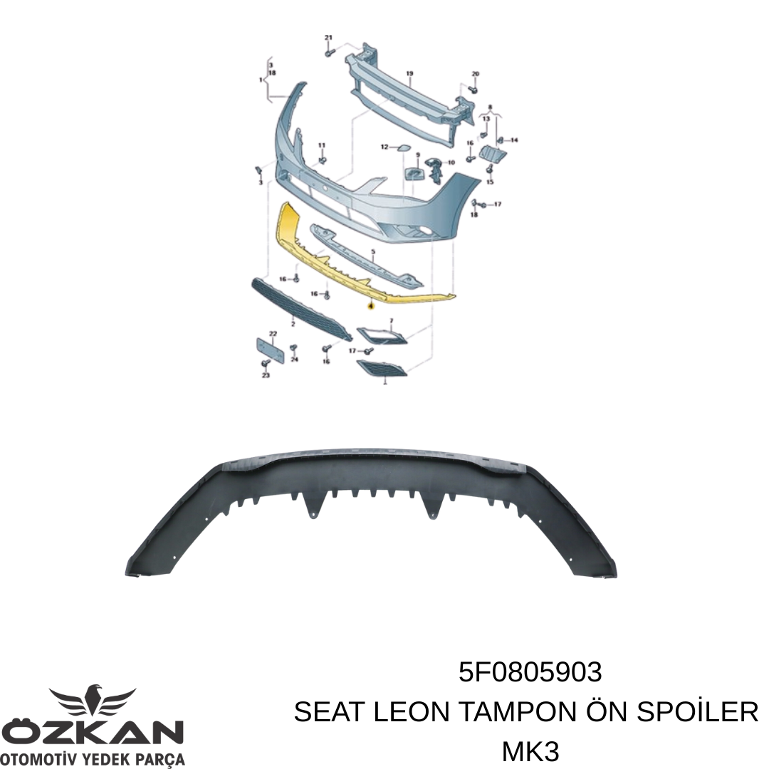 SEAT LEON TAMPON ÖN SPOİLER  MK3 5F0805903 