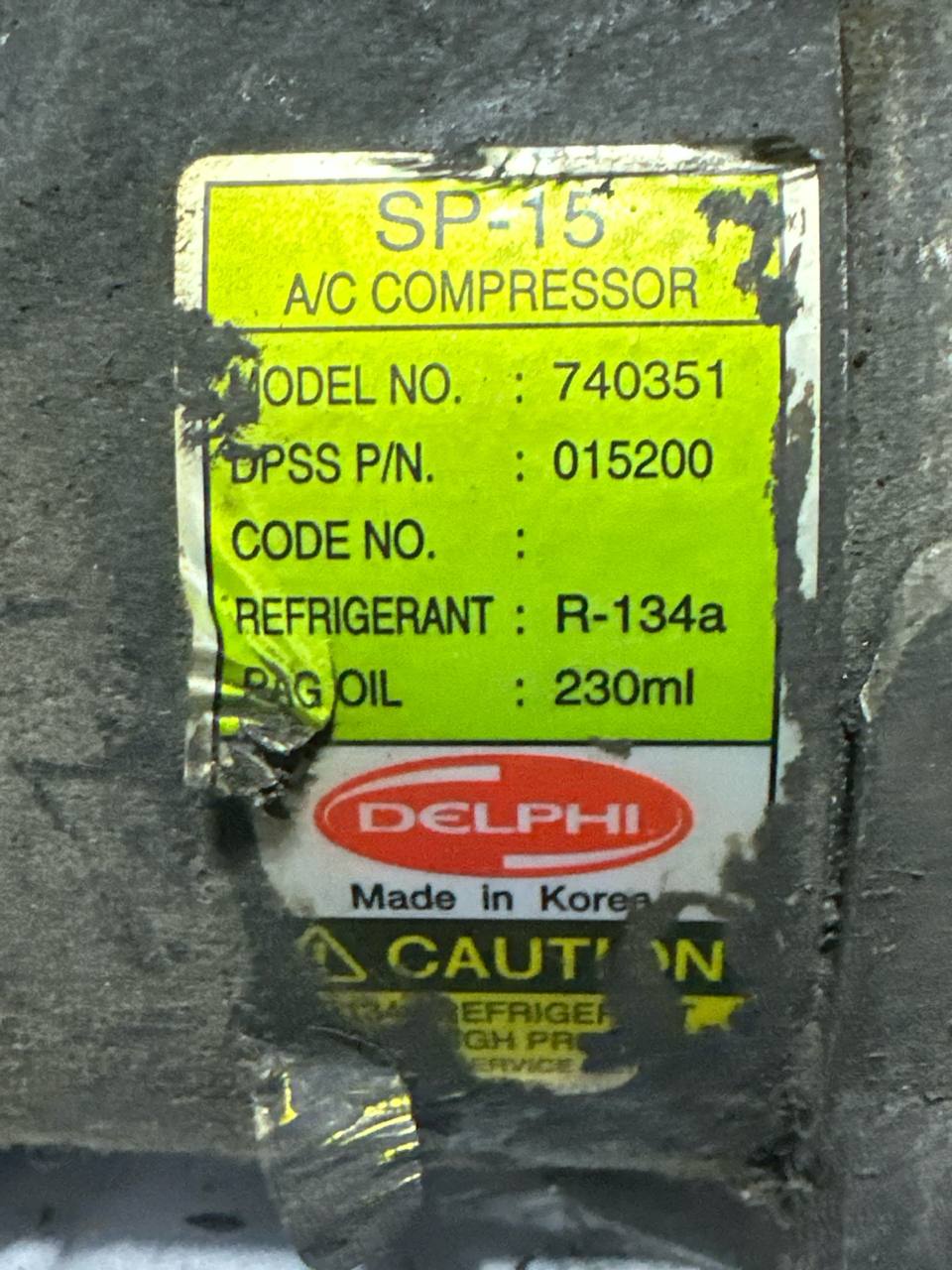 DELPHI KLİMA KOMPRESÖRÜ FIAT DUCATO 740351  , SP-15 - Küçük Görsel 2
