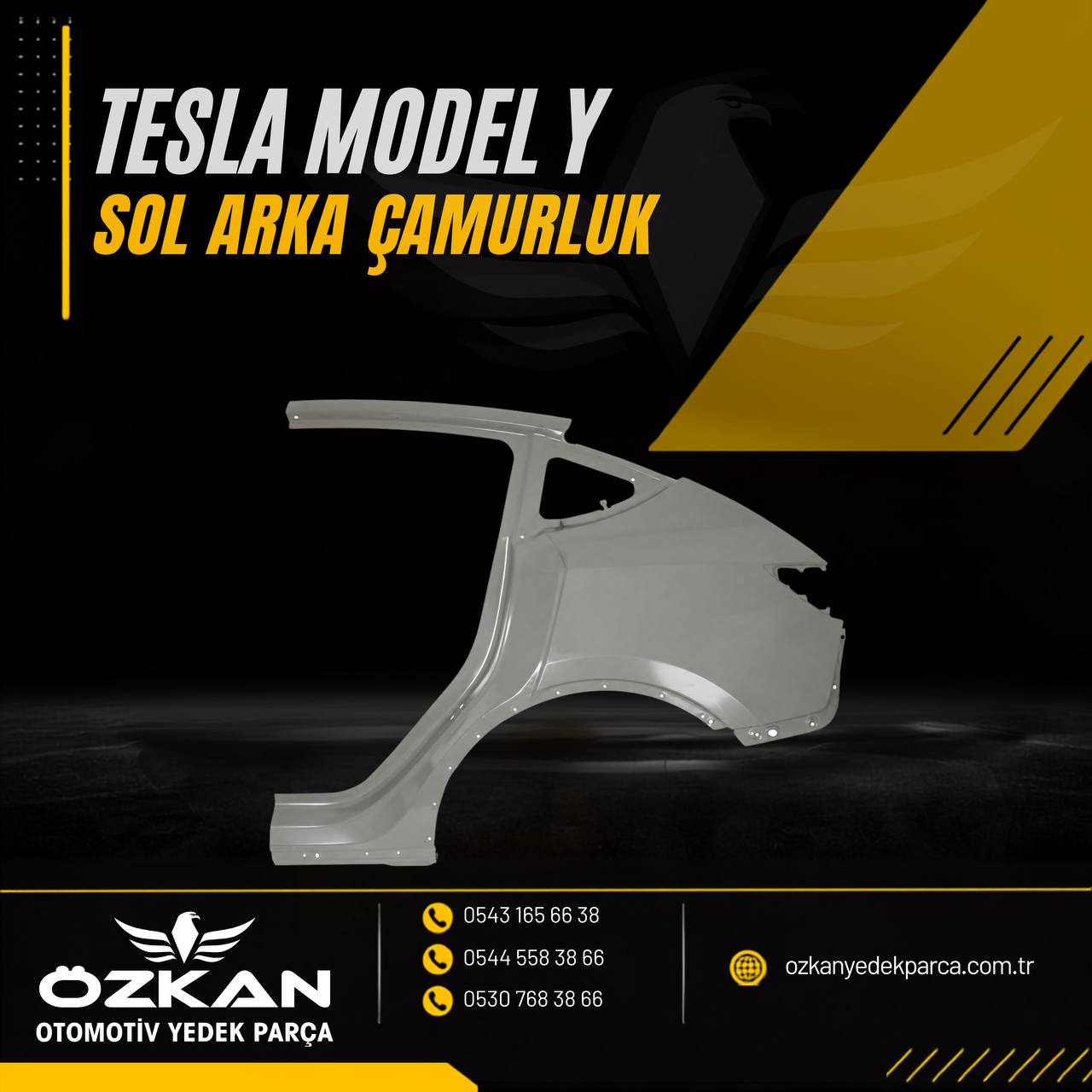 Tesla Model Y Sol Arka Çamurluk Sacı - Görsel 1